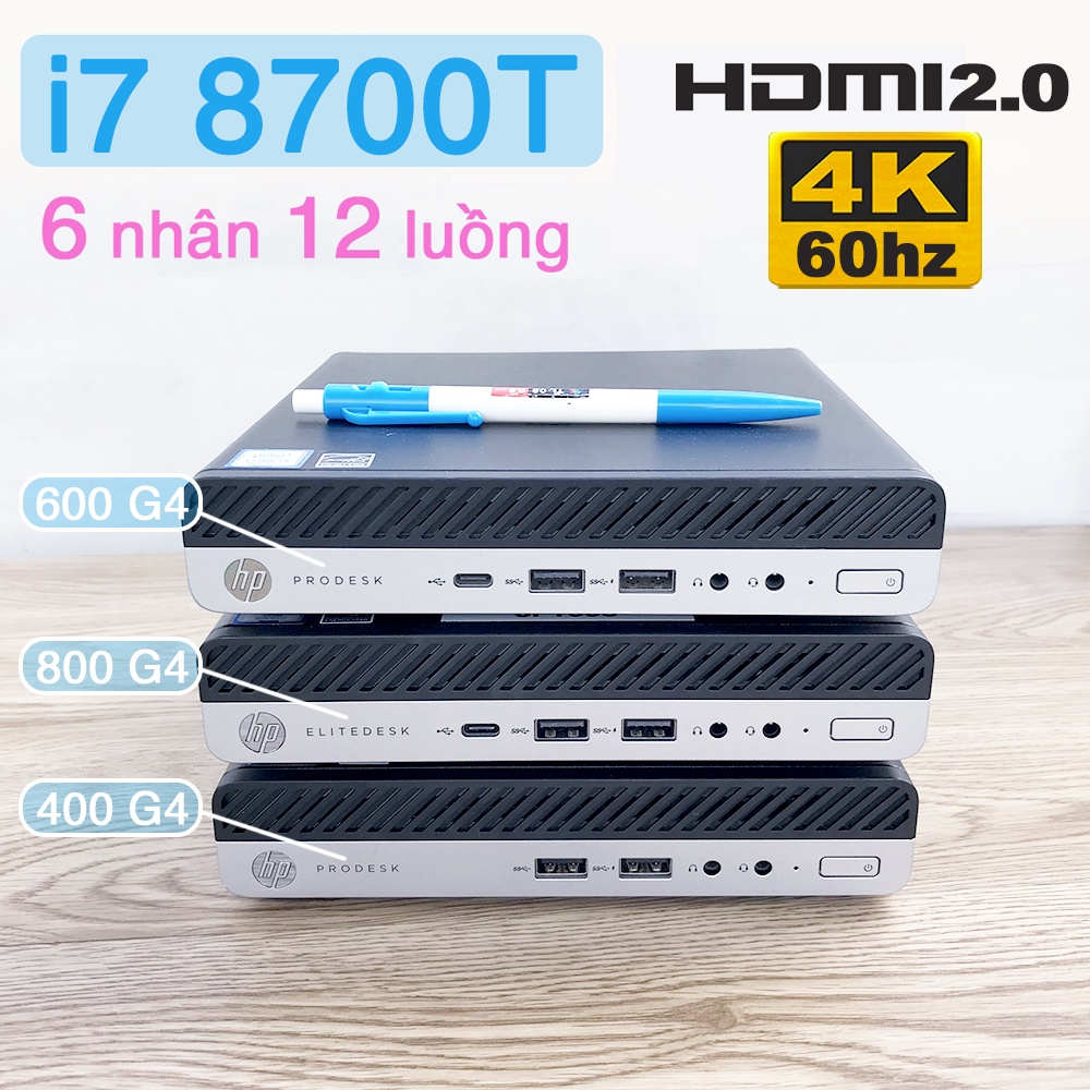 HP EliteDesk 800 G4 - Prodesk 400 / 600 G4 mini pc - HDMI 2.0 60hz - i7 8700T Win10