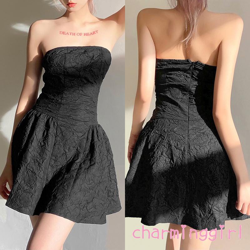 Đầm Không Tay Cổ Thuyền Màu Sắc Trơn Thời Trang Mùa Hè Dành Cho Nữ