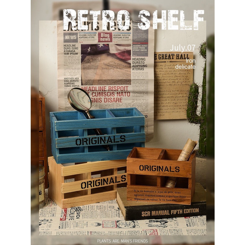 Giỏ Đựng Đồ Dùng Bằng Gỗ Trơn Thiết Kế Độc Đáo Tiện Dụng Cho Gia Đình Giá Đỡ