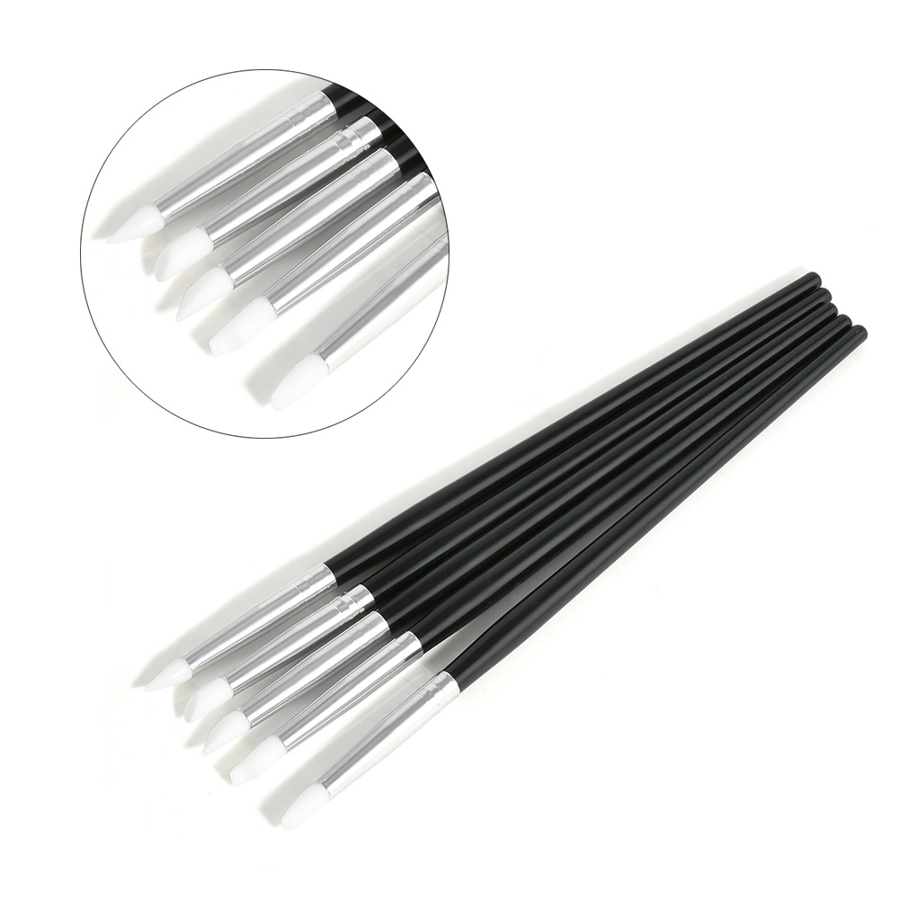 Set 5 cọ Silicone chuyên dụng khắc GEL UV làm móng trang trí