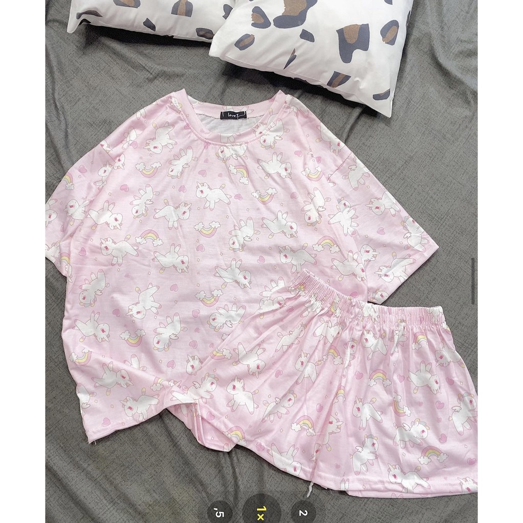 Set ngủ họa tiết dễ thương