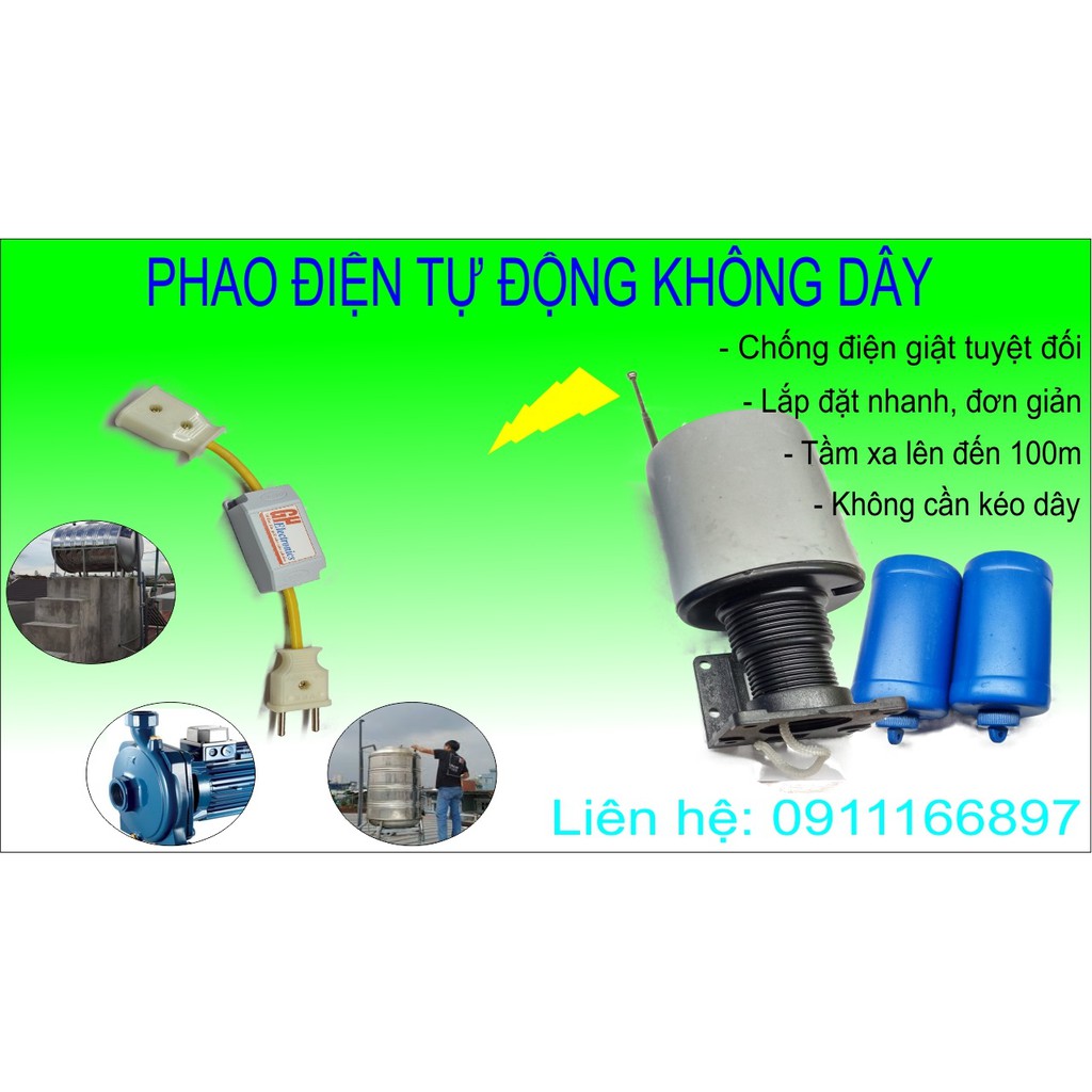 Phao điện chống tràn từ xa không dây dẫn