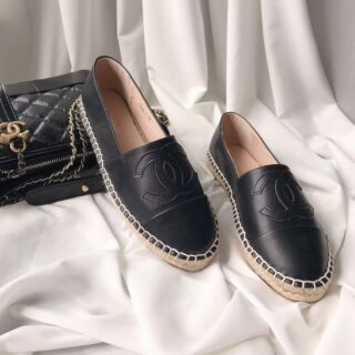 Giày slip on chanel giả đế cói