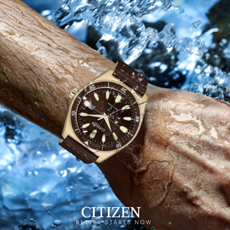 Đồng Hồ Nam Citizen Dây Da AW1593-06X - Mặt Nâu