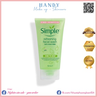 Sữa rửa mặt làm sạch dịu nhẹ Simple Refreshing Facial Wash 150ml