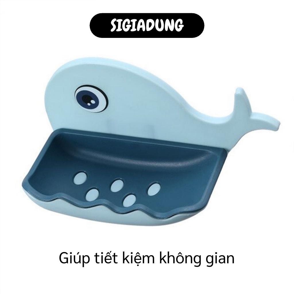 [SGD] Giá Để Xà Phòng - Kệ Treo Nhà Tắm Khay Để Xà Bông Dán Tường 2 Lớp Hình Cá Voi 986