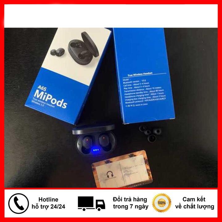 Tai nghe A6S Bluetooth hoạt động độc lập có thể kết nối cùng 1 điện thoại hoặc 2 điện thoại khác nhau