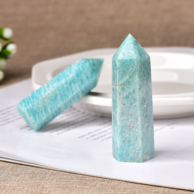 1 Đá Thạch Anh Xanh Tự Nhiên Hình Kim Tự Tháp Dùng Để Trang Trí Nhà