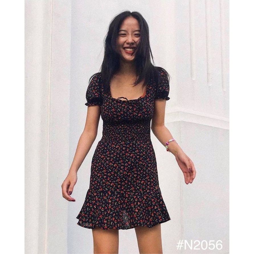 ĐẦM VOAN HỌA TIẾT HOA NHÍ XÒE NHẸ ĐUÔI CÁ XINH LUNG LINH - LANA DRESS | BigBuy360 - bigbuy360.vn