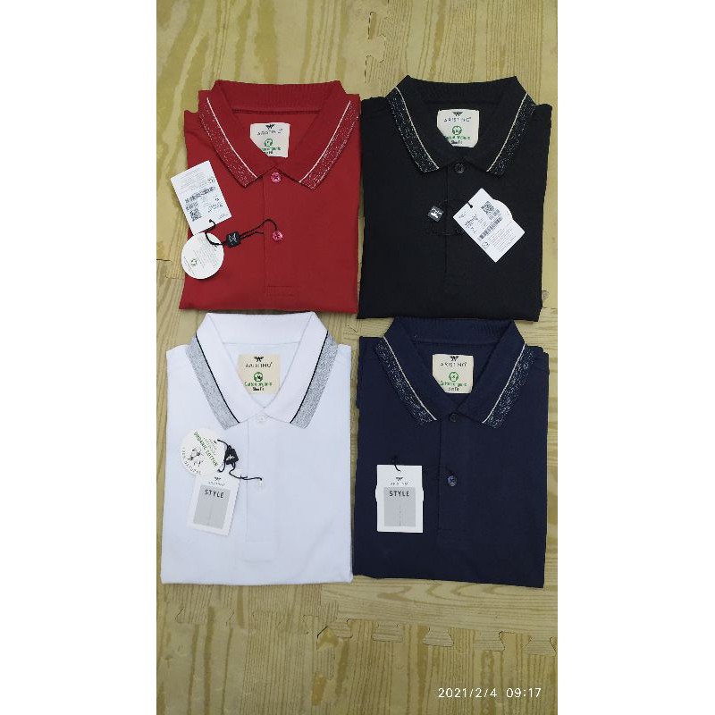 (SALE 40%) Áo polo ARISTINO APS067S9 Cotton Organic siêu mềm mịn và kháng khuẩn, Form Slim Fit, Tag 450K