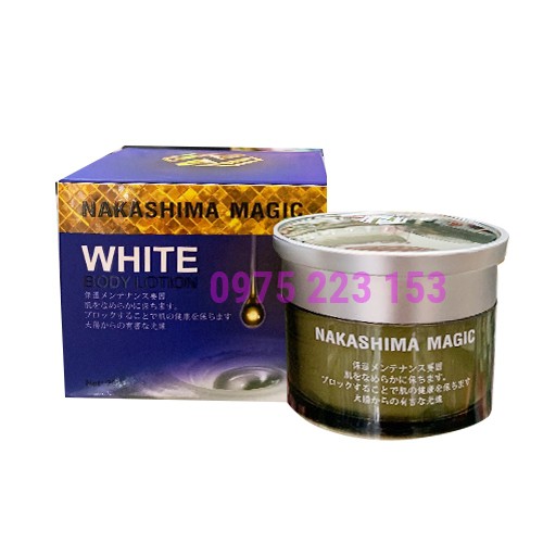 Kem dưỡng trắng da toàn thân cấp tốc Nakashima White Body 200g