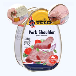 Thịt hộp tulip pork shoulder 340 g - xuất xứ: đan mạch