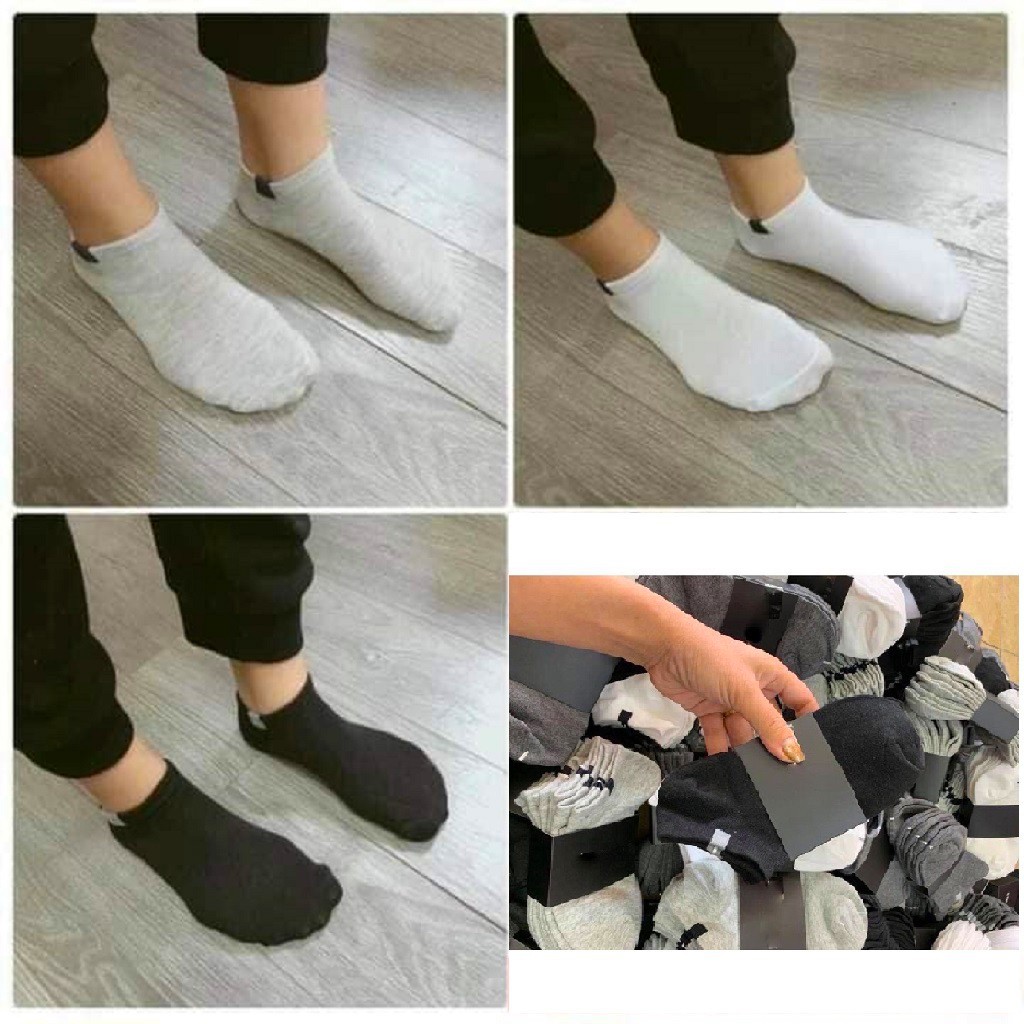Tất nam nữ cổ ngắn thể thao, vớ nam nữ hàng đẹp, co giãn thoải mái, thấm hút tốt