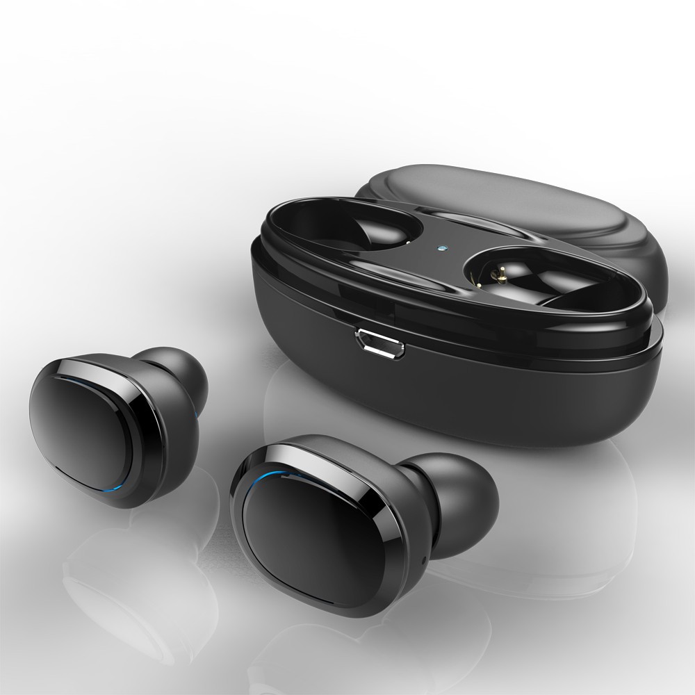 [Tặng Túi ] Tai nghe Bluetooth không dây âm thanh Stereo nhét tai TWS T12 màu đen