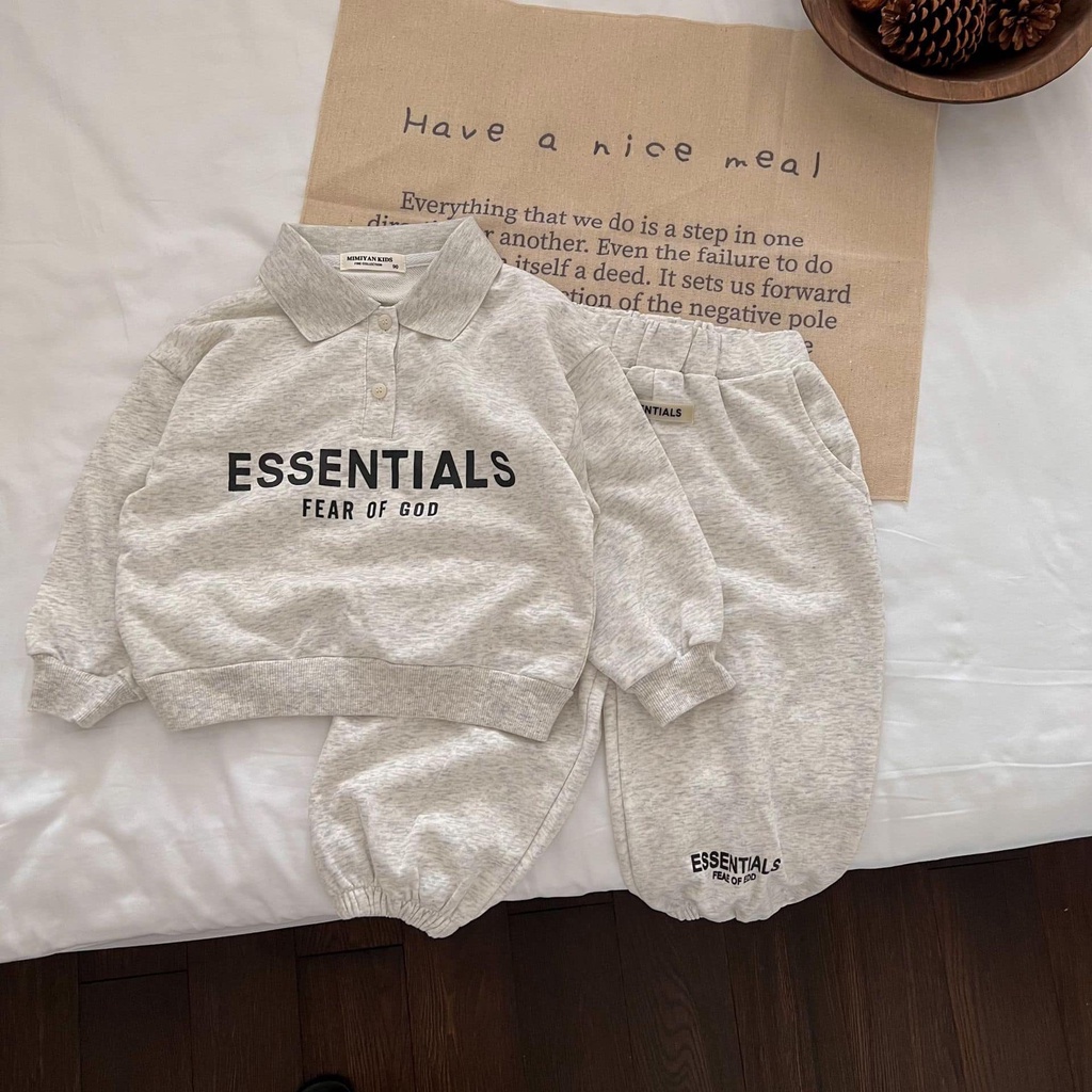 Bộ nỉ da cá esen cực xịn cho bé (8-25kg)
