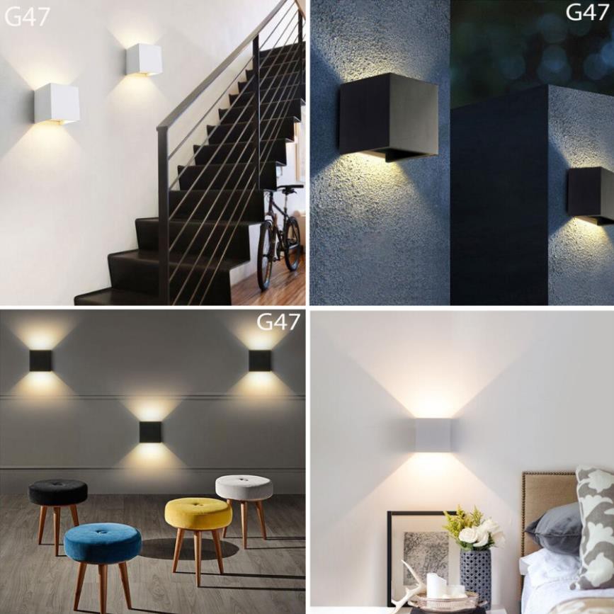 Đèn Tường Led Vuông Chống Nước HTDW6006 7w Điều Chỉnh Góc Sáng