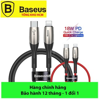Cáp sạc Nhanh Type C to Lightning Baseus Horizontal Data PD (18W, Power Delivery Fast Charge, C to iPhone Cable)
