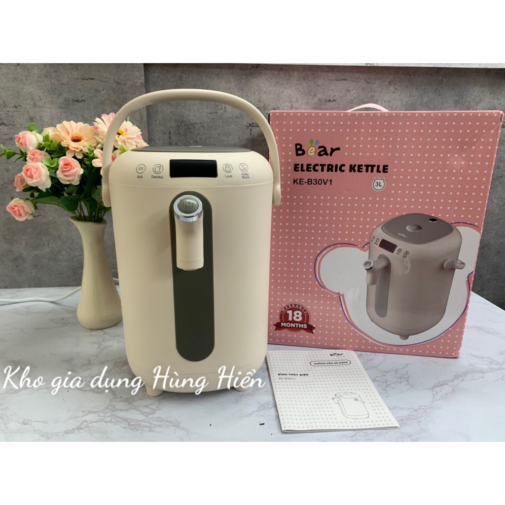 Bình Thủy Đun Điện Giữ Nhiệt Bear KE-B30V1 - Hàng chính hãng