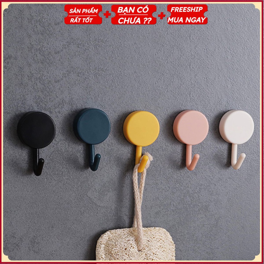 Sỉ 6 Móc Tròn J3 1 Móc Dán Tường Treo Đồ Đa Năng - Móc Gắn Tường Trang Trí Decor Nhà Cửa Nhiều Màu Sắc