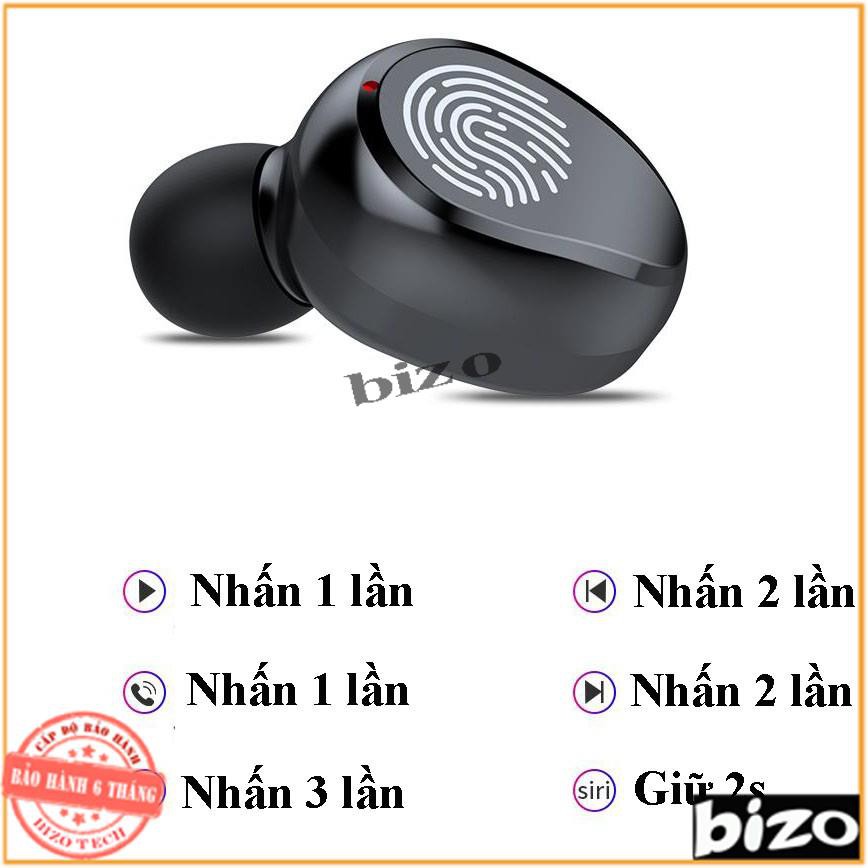Tai nghe bluetooth nhét tai, tai nghe không dây tích hợp cảm biến vân tay, giá đỡ, sạc pin dự phòng AMOI F9 5.0