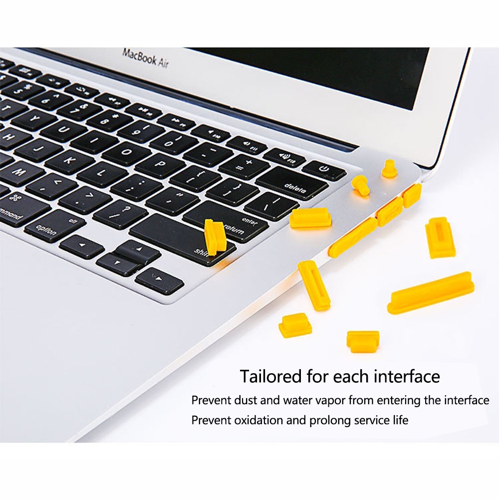 Nút Bịt Chống Bụi Nhiều Màu Sắc Cho MacBook Air Pro 13 15 16 inch 2020 2019 2018 M1 A2337 A2338 A2179 A2251 A2289 A2141 A2159 A1707 A1706