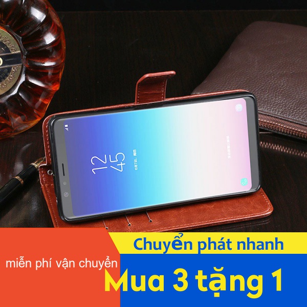 Bao da điện thoại thiết kế dạng ví đựng thẻ tiện dụng cho Samsung Galaxy F12 F41