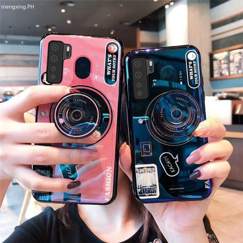 Ốp điện thoại silicon mềm kiểu camera có đế đỡ cho Huawei Nova 7 Pro Nova 7i 7se Honor X10 30 Pro 30S V30 Play 3T 4T