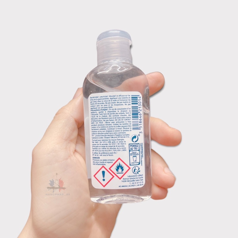 Gel rửa tay khô Bactidose Pháp Diệt khuẩn 99,9%