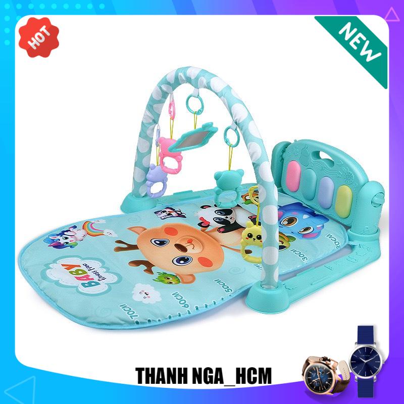 [ẢNH THẬT + VIDEO] Thảm đàn 9BABY Piano nằm chơi nhạc hình thú ngộ nghĩnh cho bé