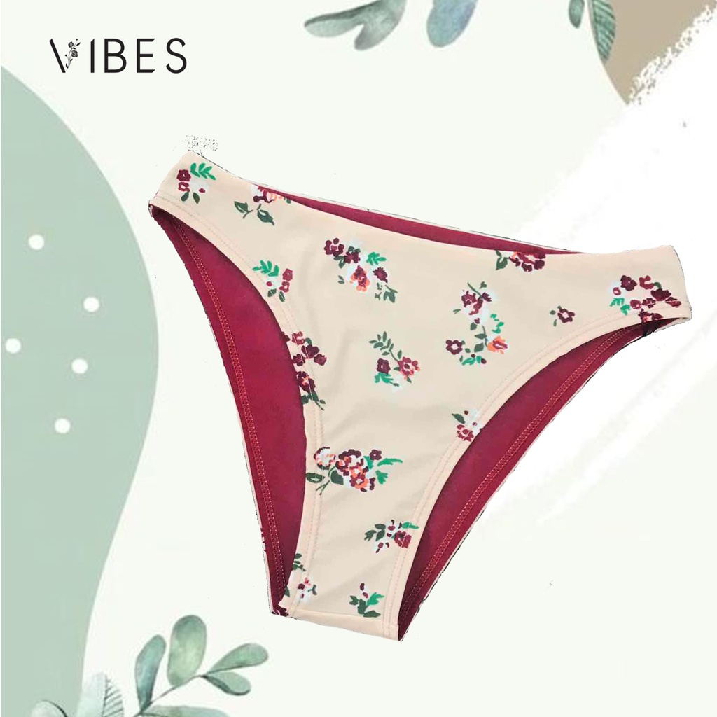 VIBES Quần bơi lẻ hoa nhí VIBES Panties Floral Pale