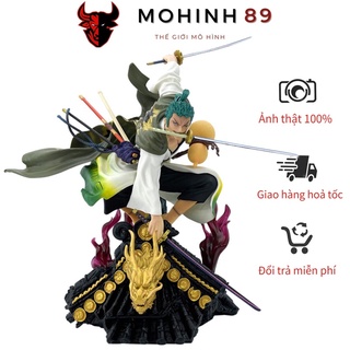 [HÀNG SẴN] Mô hình Roronoa Zoro Wano One piece - Zoro 32cm- Figure One Piece Zoro trèo Mái Nhà
