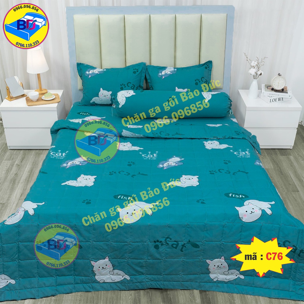 Ga trải giường chất cotton poly đầy đủ kích thước , mẫu mã đa dạng