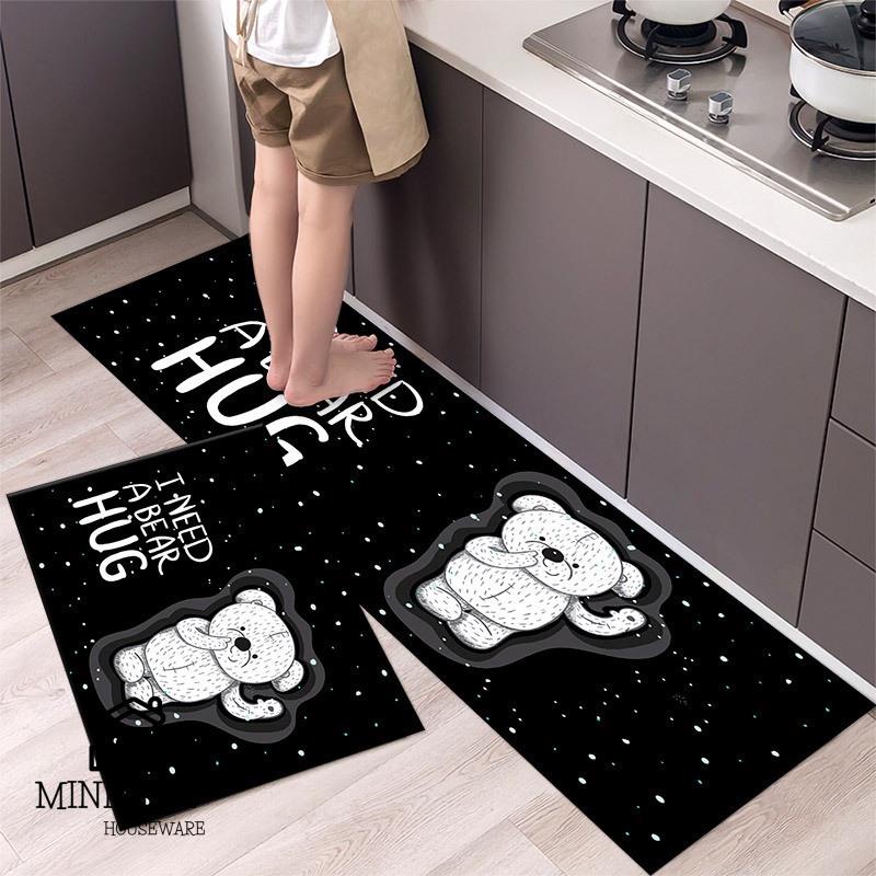 (1Tấm 40 x120Cm) Tấm Thảm Lau Chân Nhà Bếp Dài Chống Trượt Thấm Nước Cao Cấp