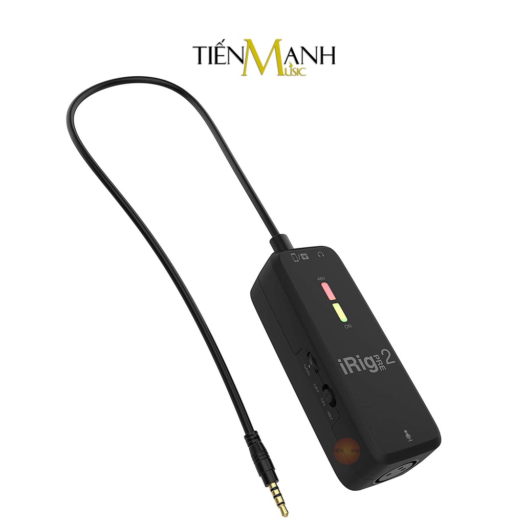 [Chính Hãng] Soundcard Thu Âm LiveStream IK Multimedia iRig Pre 2 Cho Micro Kết Nối Điện Thoại, Máy Ảnh Interface Live