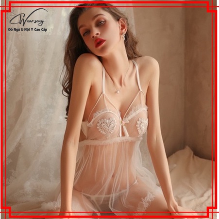 Váy Ngủ Trong Suốt Gợi Cảm Quyến Rũ MS1463 [CWEAR.SEXY_ĐỒ NGỦ &amp; NỘI Y CAO CẤP]