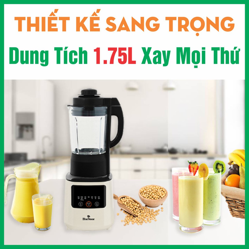 Máy Làm Sữa Hạt Đa Năng, Xay Nấu Tự Vệ Sinh Bluestone BLB-6035 Máy Làm Sữa Đậu Nành Xay Sinh Tố Xay Đá