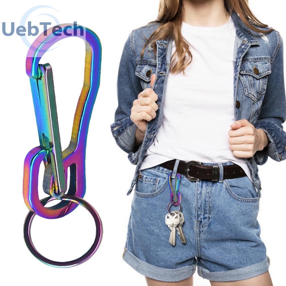 Móc chìa khóa bằng thép không gỉ chất lượng cao tùy chọn màu sắc