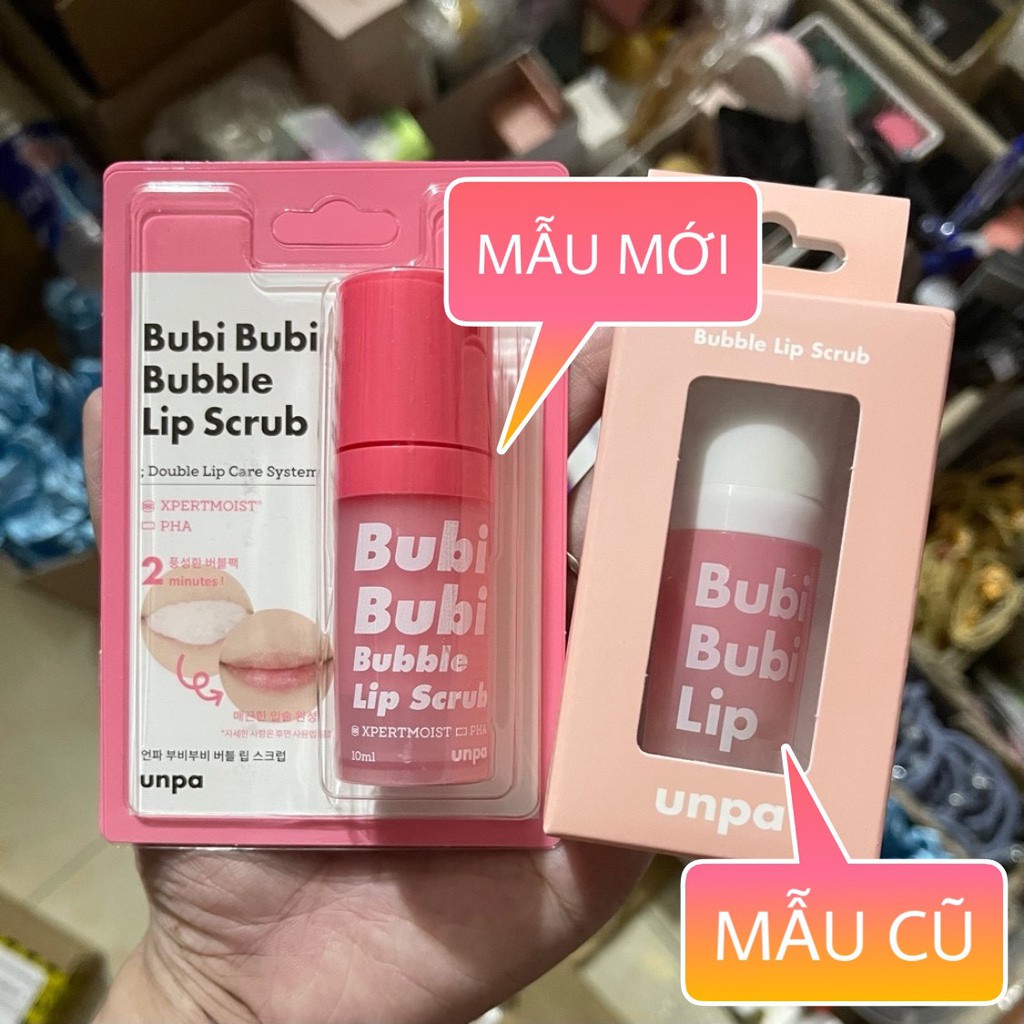 Tẩy da chết môi sủi bọt UNPA Bubi Bubi Bubble Lip Scrub