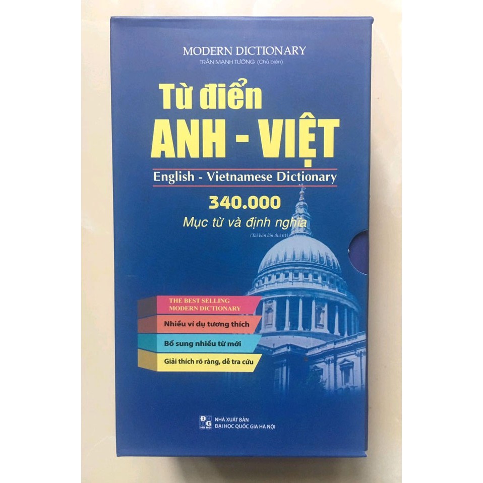 Sách- Từ điển Anh - Việt 340.000 mục từ và định nghĩa (Hộp) - Tái bản