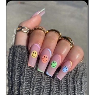 Nailbox ,10 móng úp thiết kế vẽ nhiều màu.