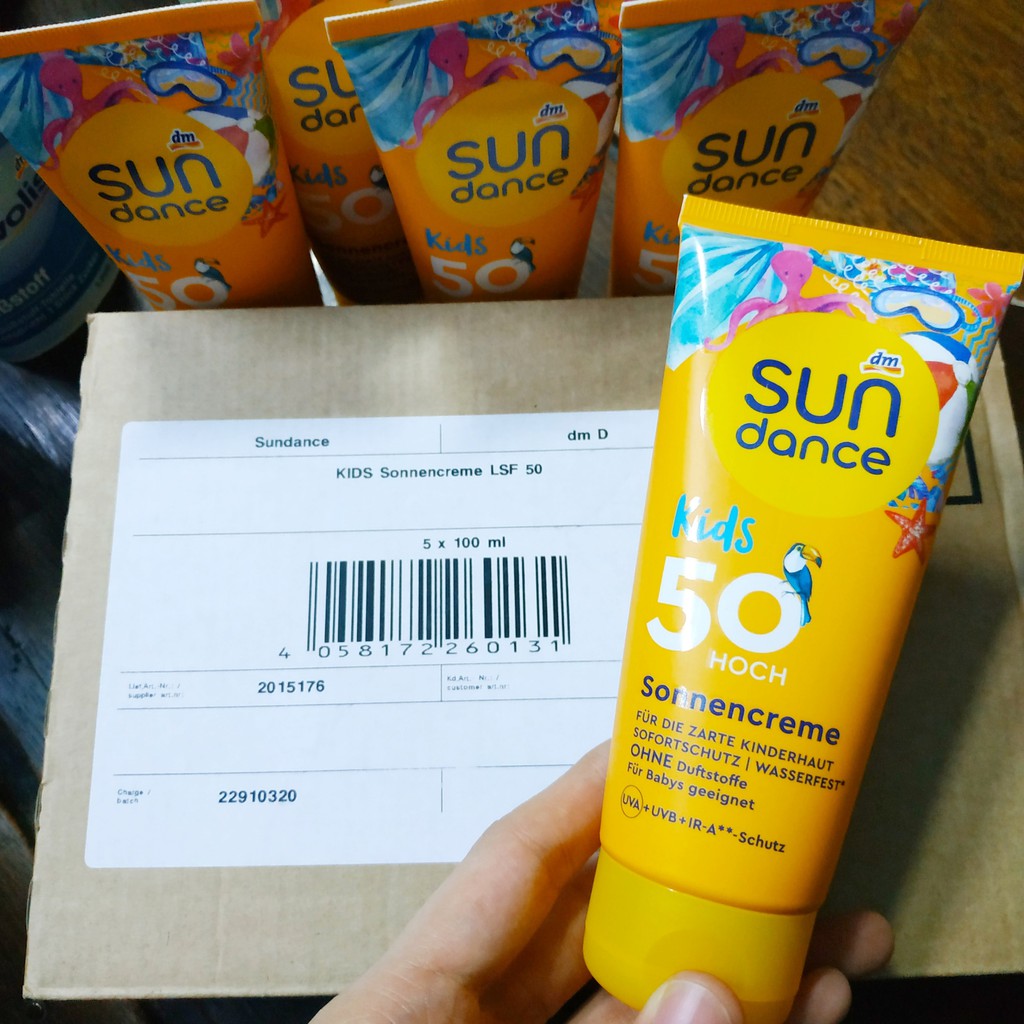 Kem chống nắng cho bé SunDance SPF50 tuýp 100ml của Đức