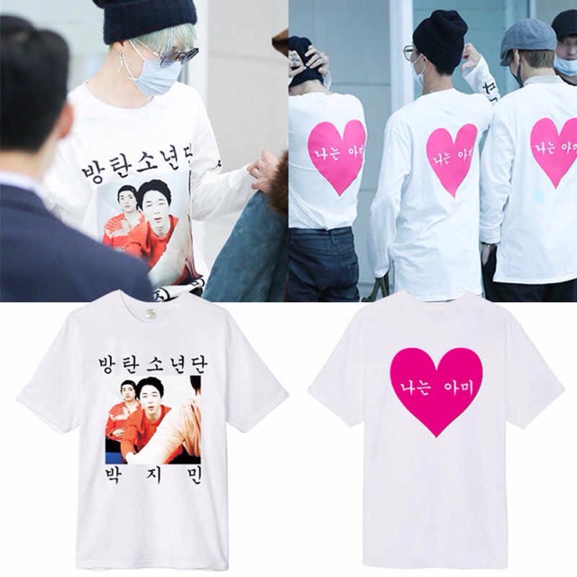 Áo BTS troll Jimin cộc tay (Tặng ảnh BTS)