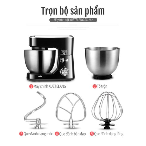 Máy trộn bột Sc-209 4L 600W- SC 236 5L 1000W) hàng có sẵn