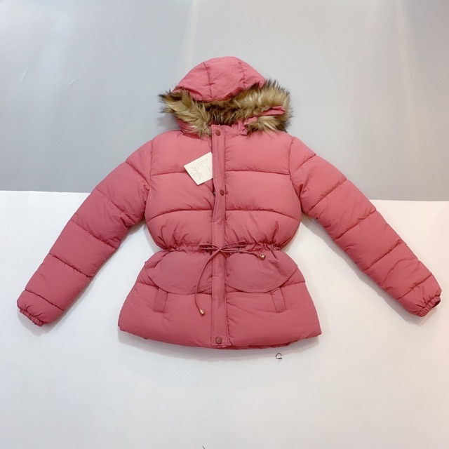 [Mã WARN60 hoàn 15% xu đơn 300k] Áo phao nữ mũ lông thắt eo | BigBuy360 - bigbuy360.vn