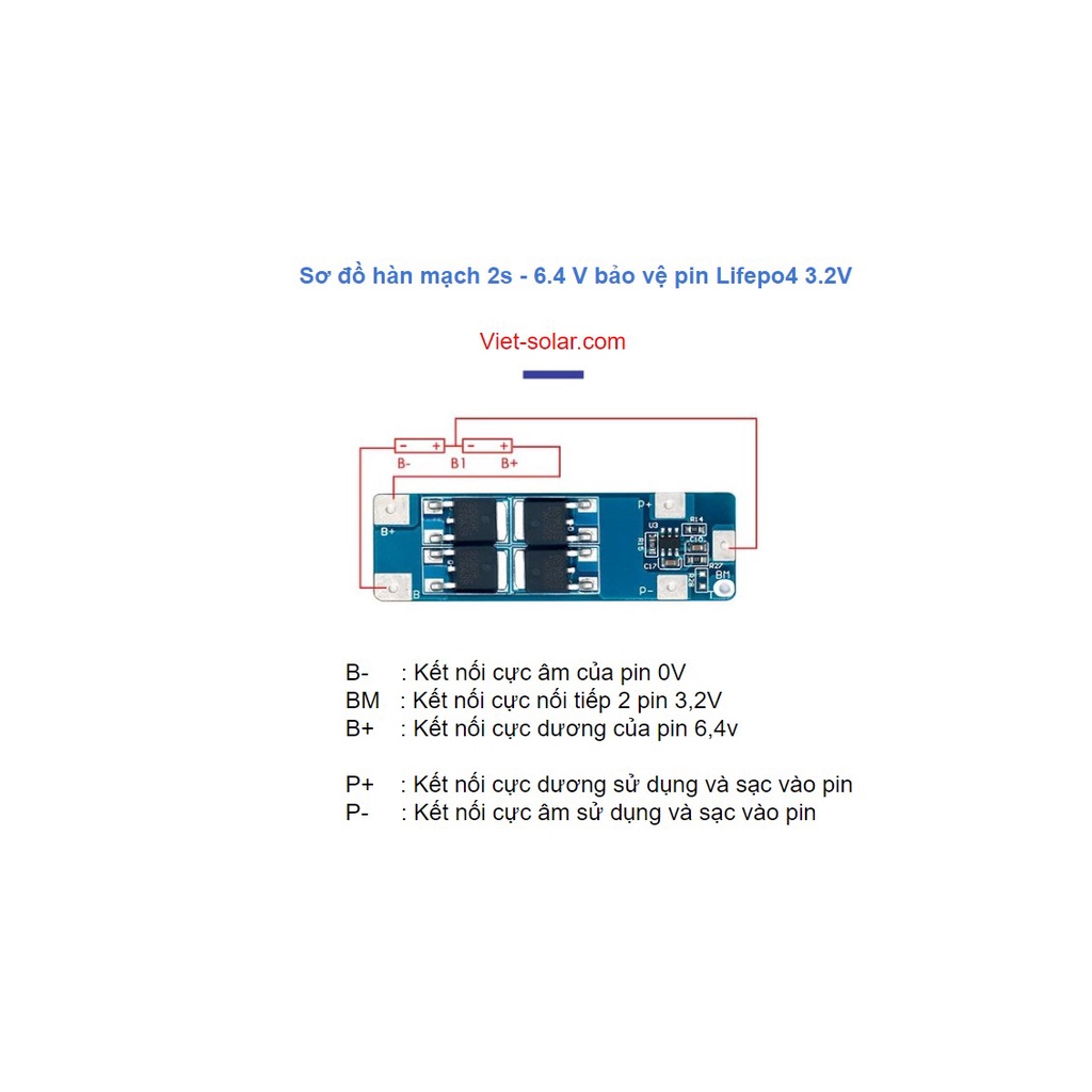 Mạch bảo vệ pin 1s - 32650 Jindian chính hãng