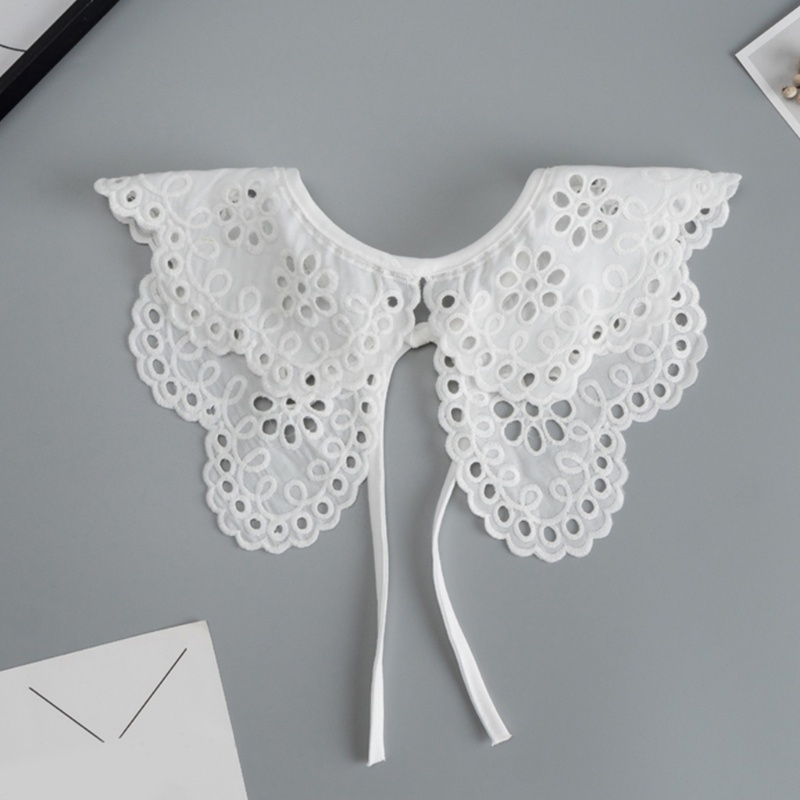 Khăn Choàng Cổ Giả Jacquard Rỗng Buộc Dây Họa Tiết Hoa Sen Trang Trí Dành Cho Nữ