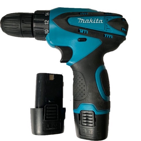 .  Máy khoan pin 12v MAKITA tặng hộp phụ kiện đầy đủ Máy khoan vặn ốc vít khoan sắt gỗ tôn