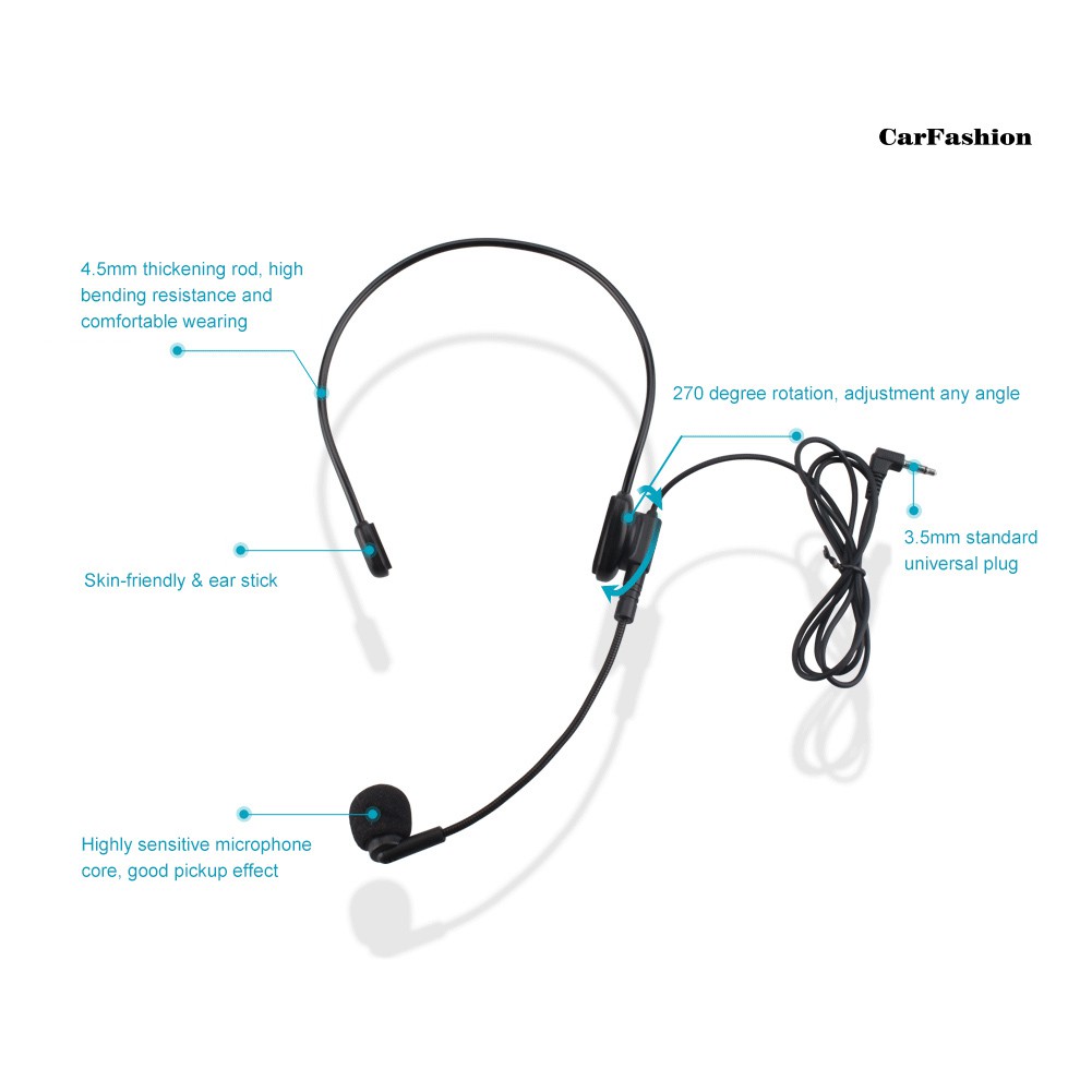 Micro Tai Nghe Có Dây Linh Hoạt 3.5Mm Hỗ Trợ Dạy Học Giọng Nói