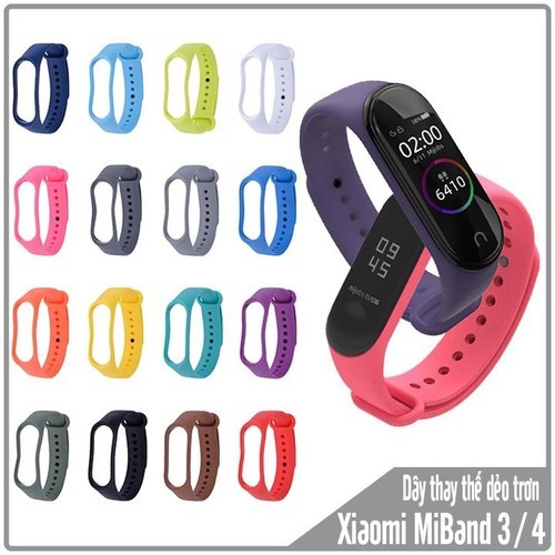 Dây Đeo Cao Su Thay Thế Cho Xiaomi Miband 3 4