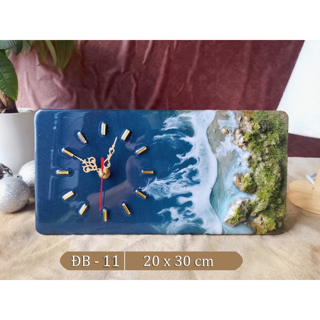 TRANH ĐỒNG HỒ ĐỂ BÀN TRANG TRÍ EPOXY RESIN